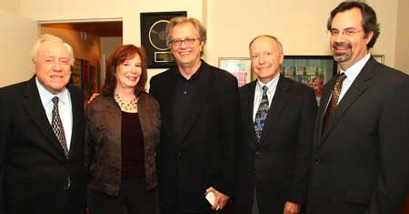 Pictured (L-R): Earl Scruggs, Denise Stiff, Museum Dir. Kyle Young, Gibson Guitar Corp. Pres. David Berryman and VP Museum Programs Jay Orr. Pictured (L-R): Earl Scruggs, Denise Stiff, Museum Dir. Kyle Young, Gibson Guitar Corp. Pres. David Berryman and VP Museum Programs Jay Orr.